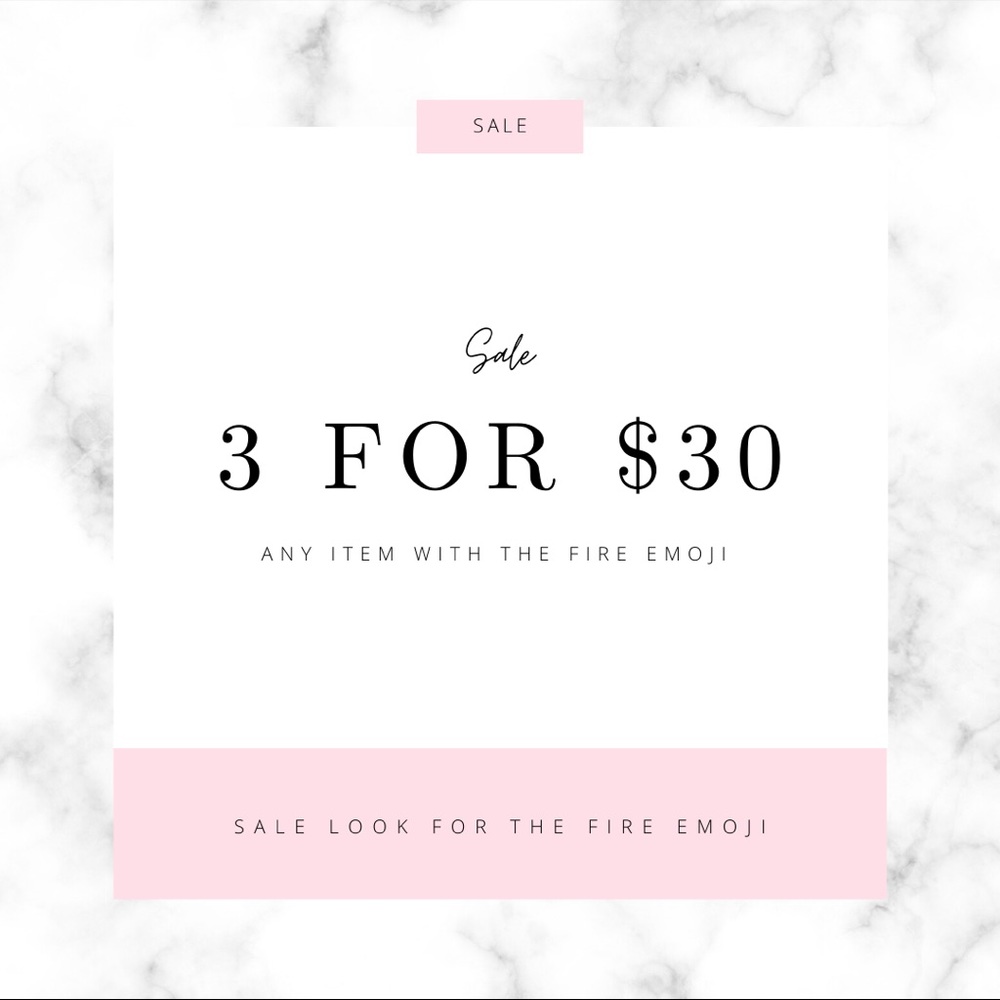 3 for $30 sale on 🔥 items